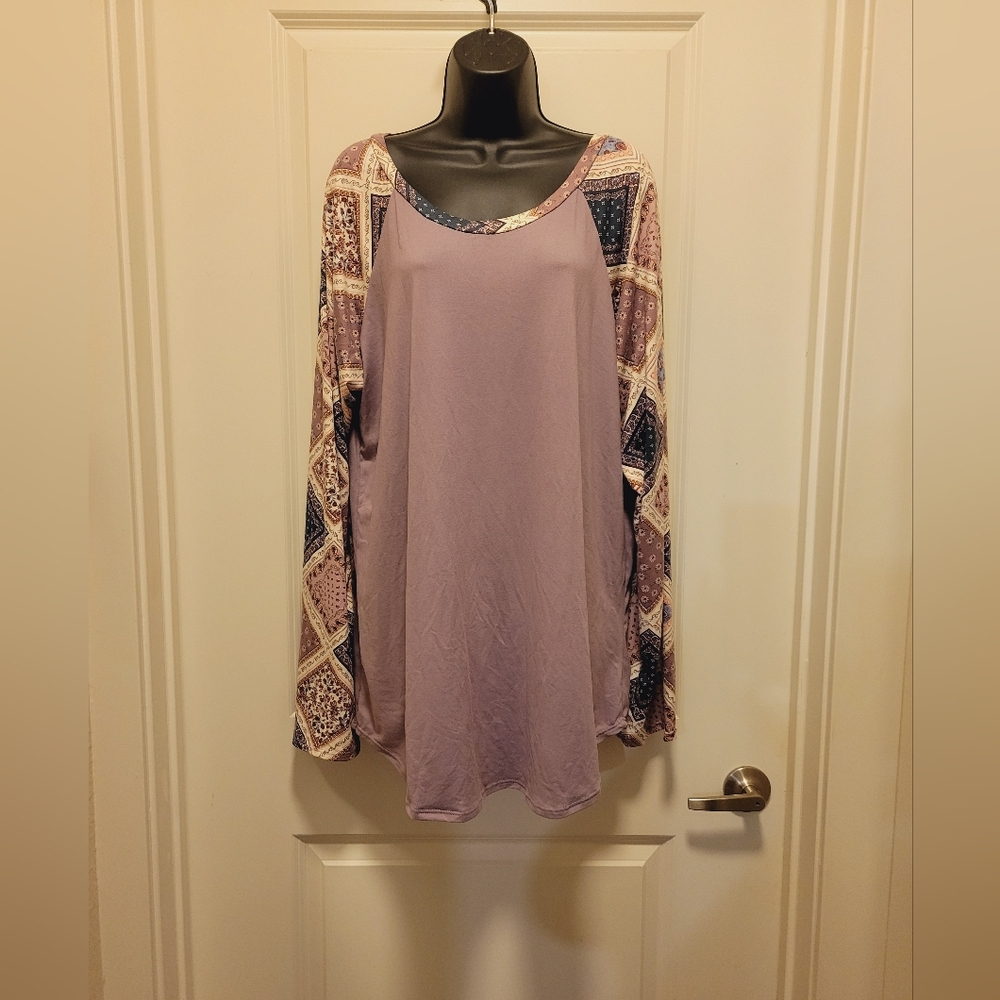 Purple Boho Plus Boutique Blouse